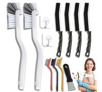 Ateweita Kit de Brosses de Nettoyage pour Angles, Brosse à Joints Poils Durs, Brosses de Nettoyage pour Carrelage, Cuisine, Salle de Bain, Fenêtres, Véhicule, Toilettes (26cm*12)