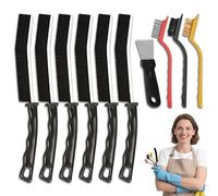 Ateweita Kit de Brosses de Nettoyage pour Angles, Brosse à Joints Poils Durs, Brosses de Nettoyage pour Carrelage, Cuisine, Salle de Bain, Fenêtres, Véhicule, Toilettes (23cm*10)