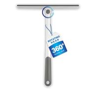 Ateweita Raclette de Douche avec Support, 360° Pivotante, Idéale pour Nettoyer Verres, Miroirs, Carreaux, Fenêtres, Raclette Salle de Bain, Shower Squeegee for Bathroon