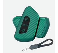 ATFIGII Coque de clé de voiture pour VW Golf 8 Tiguan ID.3 ID.4 - Coque de clé pour Seat Leon pour Cupra Formentor - Protection pour Skoda Octavia Kodiaq - TPU - 3 boutons B - Vert