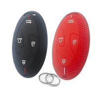 ATFIGII Lot de 2 coques de porte-clés compatibles avec Hyundai Kona EV Sonata Ioniq 6 Elantra 2024 2025 Santa Fe Tuscon - Étui porte-clés en silicone, protecteur de vec porte-clés 5/7 boutons