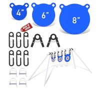 Atflbox Ensemble combiné de cibles en acier AR500 de 9,5 mm, 10,2 cm, 15,2 cm, 20,3 cm, kit complet en acier AR500 pour conduit OD de 2,5 cm