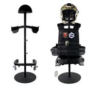 Atflbox Support d'équipement Tactique Casque Gilet Ceinture Display Rack, Military Gear Holder Plate Carrier Indoor Home Garage Free-Standing Organizer, Heavy Duty Steel Construction Hold Up to 32kg