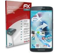 atFoliX 3x Écran protecteur pour Motorola Moto X Play clair&flexible