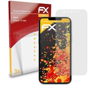 atFoliX 3x Film Protection d'écran pour Apple iPhone 12 mini mat&antichoc
