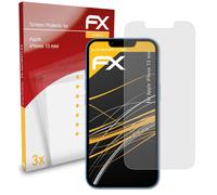 atFoliX 3x Film Protection d'écran pour Apple iPhone 13 mini mat&antichoc