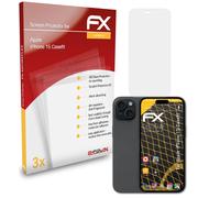 atFoliX 3x Film Protection d'écran pour Apple iPhone 15 Casefit mat&antichoc