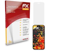 atFoliX 3x Film Protection d'écran pour Apple iPhone 16 Pro mat&antichoc