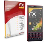 atFoliX 3x Film Protection d'écran pour Blackberry Key2 LE mat&antichoc