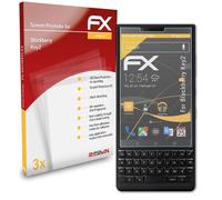 atFoliX 3x Film Protection d'écran pour Blackberry Key2 mat&antichoc