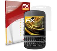 atFoliX 3x Film Protection d'écran pour Blackberry Q10 mat&antichoc