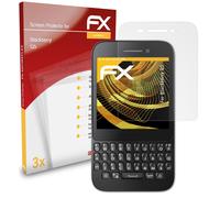 atFoliX 3x Film Protection d'écran pour Blackberry Q5 mat&antichoc