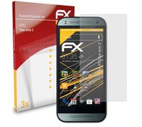 atFoliX 3x Film Protection d'écran pour HTC One mini 2 mat&antichoc