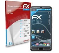 atFoliX 3x Film Protection d'écran pour HTC U Ultra Protecteur d'écran clair