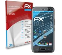 atFoliX 3x Film Protection d'écran pour HTC U11 Life Protecteur d'écran clair