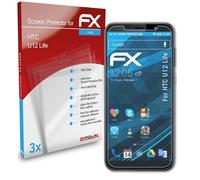 atFoliX 3x Film Protection d'écran pour HTC U12 Life Protecteur d'écran clair