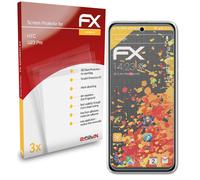 atFoliX 3x Film Protection d'écran pour HTC U23 Pro mat&antichoc