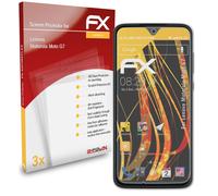 atFoliX 3x Film Protection d'écran pour Lenovo Motorola Moto G7 mat&antichoc
