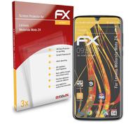 atFoliX 3x Film Protection d'écran pour Lenovo Motorola Moto Z4 mat&antichoc