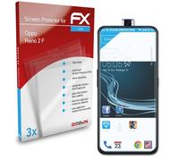 atFoliX 3x Film Protection d'écran pour Oppo Reno 2 F Protecteur d'écran clair