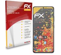 atFoliX 3x Film Protection d'écran pour Samsung Galaxy S21 Ultra 5G mat&antichoc