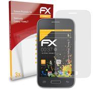 atFoliX 3x Film Protection d'écran pour Samsung Galaxy Young 2 mat&antichoc
