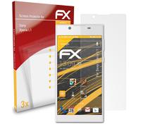 atFoliX 3x Film Protection d'écran pour Sony Xperia L1 mat&antichoc