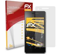 atFoliX 3x Film Protection d'écran pour Sony Xperia V mat&antichoc