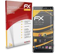 atFoliX 3x Film Protection d'écran pour Sony Xperia XZ3 mat&antichoc