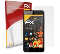 atFoliX 3x Film Protection d'écran pour Wiko Lenny 2 mat&antichoc