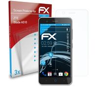 atFoliX 3x Film Protection d'écran pour ZTE Blade A510 Protecteur d'écran clair