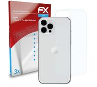 atFoliX 3x Protecteur d'écran pour Apple iPhone 12 Pro Max Backcover clair