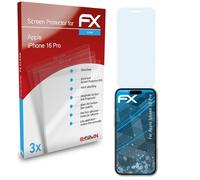 atFoliX 3x Protecteur d'écran pour Apple iPhone 16 Pro clair