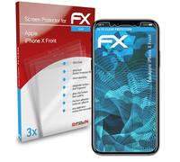 atFoliX Film Protection d'écran compatible avec Apple iPhone X Front Protecteur d'écran, ultra-clair FX Écran protecteur (3X)