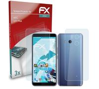 atFoliX 3x Protecteur d'écran pour HTC U11 Plus Écran protecteur clair&flexible