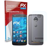 atFoliX 3x Protecteur d'écran pour Lenovo Motorola Moto Z2 Play clair