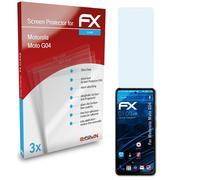 atFoliX 3x Protecteur d'écran pour Motorola Moto G04 clair