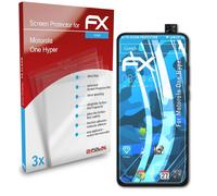 atFoliX 3x Protecteur d'écran pour Motorola One Hyper clair