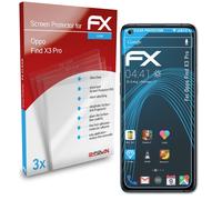 atFoliX 3x Protecteur d'écran pour Oppo Find X3 Pro clair