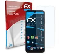 atFoliX 3x Protecteur d'écran pour Samsung Galaxy A22 5G clair