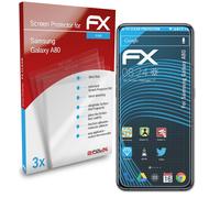 atFoliX 3x Protecteur d'écran pour Samsung Galaxy A80 clair