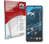 atFoliX 3x Protecteur d'écran pour Samsung Galaxy M33 clair