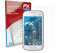 atFoliX 3x Protecteur d'écran pour Samsung Galaxy S Duos clair