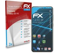 atFoliX 3x Protecteur d'écran pour Samsung Galaxy S21 FE clair