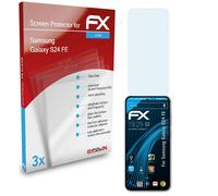 atFoliX Film Protection d'écran compatible avec Samsung Galaxy S24 FE Protecteur d'écran, ultra-clair FX Écran protecteur (3X)