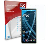 atFoliX 3x Protecteur d'écran pour Sony Xperia 10 V clair