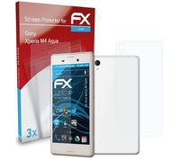 atFoliX 3x Protecteur d'écran pour Sony Xperia M4 Aqua clair