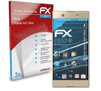 atFoliX 3x Protecteur d'écran pour Sony Xperia XA1 Ultra clair