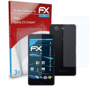 atFoliX 3x Protecteur d'écran pour Sony Xperia Z3 Compact clair