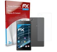 atFoliX 3x Protecteur d'écran pour Sony Xperia Z5 Compact clair